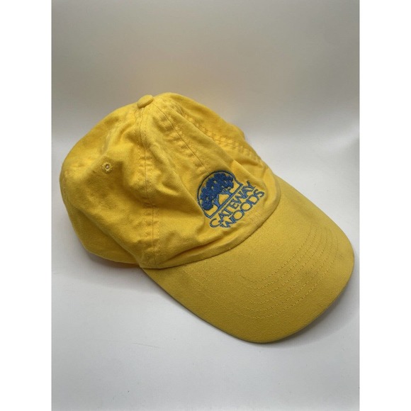 Harriton Gateway Woods Adjustable Hat Unisex Baseball Cap Yellow Blue - Picture 3 of 6